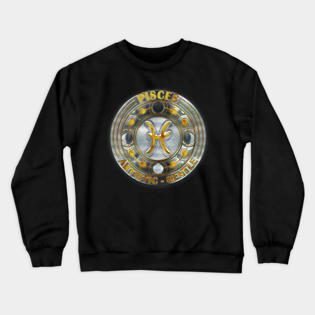 Chrome Pisces Crewneck Sweatshirt by FallingStar